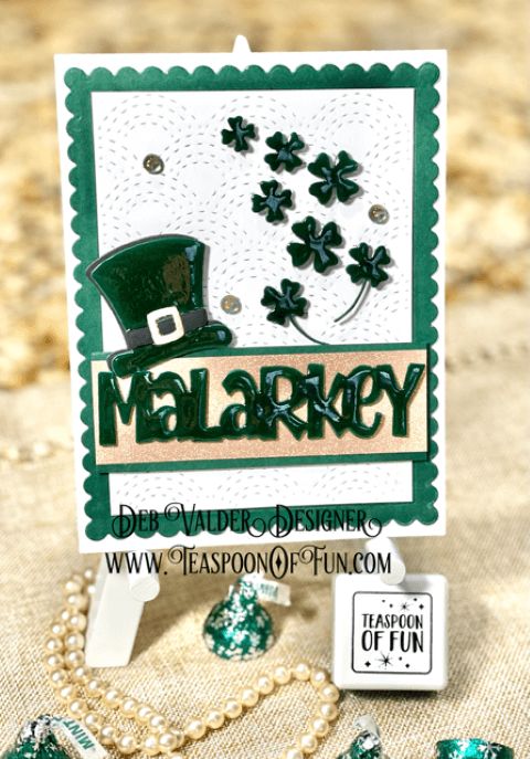 No Malarkey For This Card. All products can be purchased from Teaspoon Of Fun's Paper Crafting Shop at www.TeaspoonOfFun.com/SHOP.