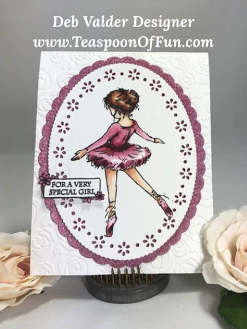 Prima Ballerina a Ballet Beauty. All products can be purchased in our Teaspoon Of Fun Paper Crafting Shop at www.TeaspoonOfFun.com/shop.