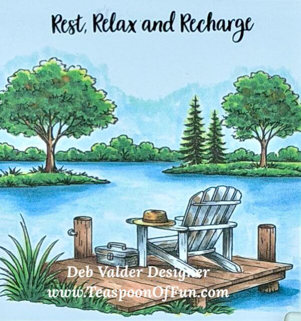 Lake Life NEW Stamp Set. All products can be purchased in our Teaspoon Of Fun Paper Crafting Shop at www.TeaspoonOfFun.com/SHOP.